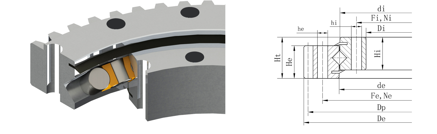 外齒式交叉滾子轉(zhuǎn)盤(pán)軸承 外齒式交叉滾子轉(zhuǎn)盤(pán)軸承