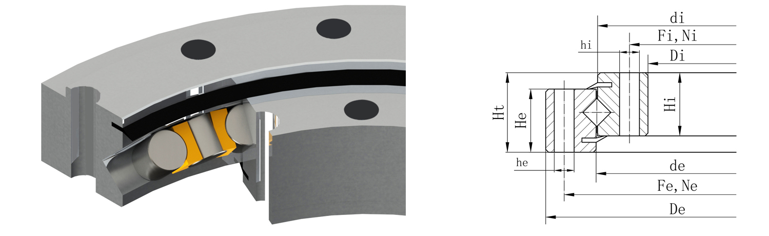 無(wú)齒式交叉滾子轉(zhuǎn)盤(pán)軸承